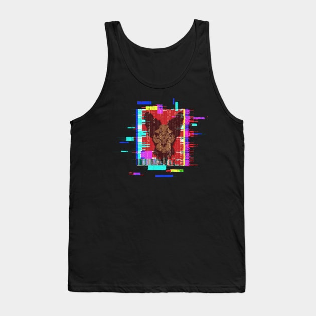 Pharaonic Cat In The Matrix Tank Top by 66designer99